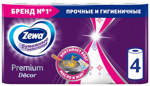 Бумажные полотенца Zewa Premium Decor 2 слоя #1