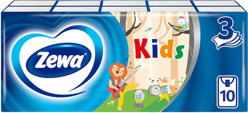 Платочки носовые бумажные Zewa Kids 3 слоя #1