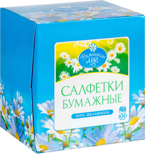 Салфетки бумажные Ромашкин луг универсальные 2 слоя #1