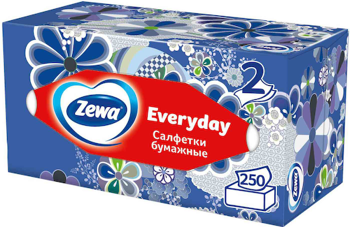 Салфетки бумажные в коробке Zewa Everyday 2 слоя #1