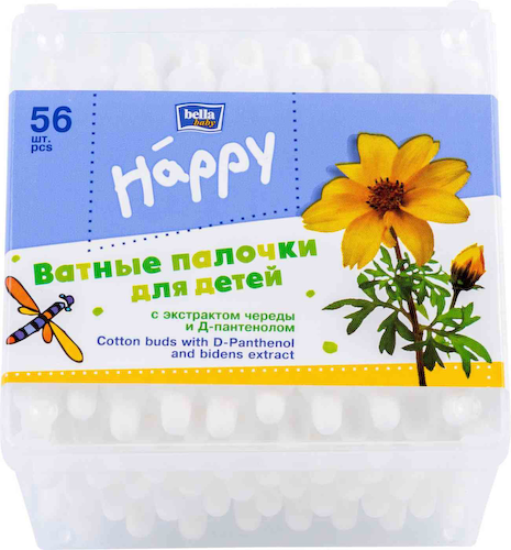 Ватные палочки для детей Bella Baby Happy с экстрактом череды и Д-пантенолом #1