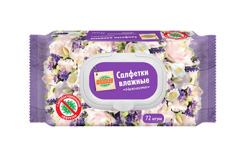 Влажные салфетки антибактериальные Глобус Нежность #1