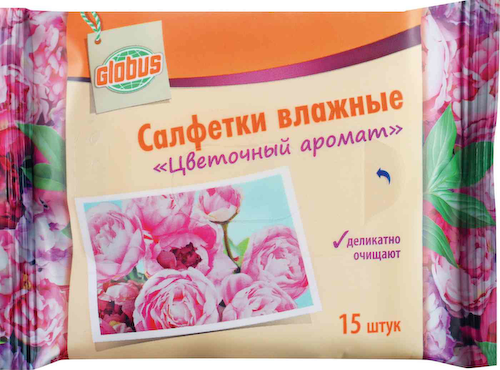 Влажные салфетки Глобус Цветочный аромат #1