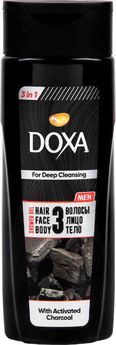 Гель для душа 3в1 Doxa Men активированный уголь #1