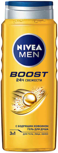 Гель для душа 3в1 NIVEA MEN Boost #1