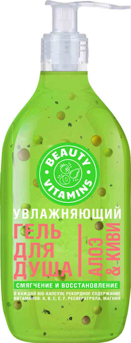 Гель для душа Beauty Vitamins увлажняющий алоэ-киви #1