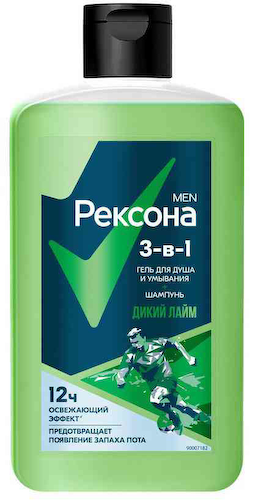 Гель для душа 3в1 Рексона Men дикий лайм #1