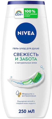 Гель для душа NIVEA свежесть и забота #1
