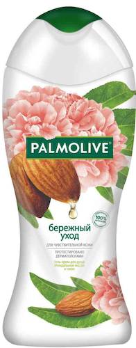 Гель для душа Palmolive Бережный уход для чувствительной кожи миндаль-пион #1