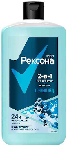 Гель для душа 2в1 Рексона Men горный лед #1