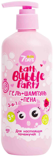 Гель-шампунь-пена 3в1 7DAYS малина c 3 лет #1