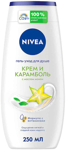 Гель-уход для душа NIVEA крем карамболь #1