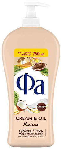 Крем-гель для душа Фа Cream & Oil какао #1