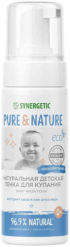 Пенка для купания детская Synergetic Pure & Nature с рождения #1