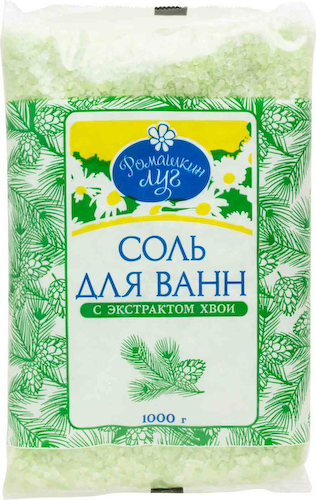 Соль для ванн морская Ромашкин луг с экстрактом хвои #1