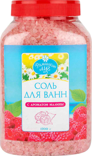 Соль для ванн морская Ромашкин луг Малина #1
