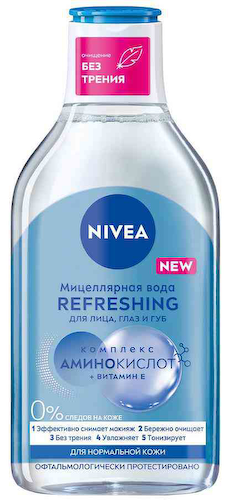 Мицеллярная вода для лица, глаз и губ NIVEA Refreshing для нормальной кожи #1