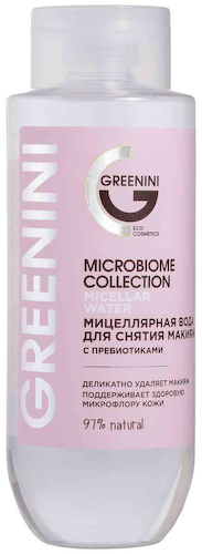 Мицеллярная вода для снятия макияжа Greenini Microbiome Collection с пребиотиками #1