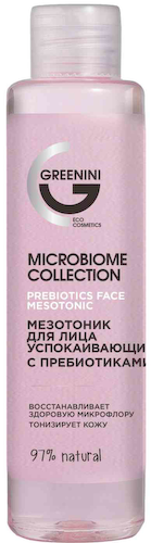 Мезотоник для лица успокаиюващий Greenini Microbiome Collection с пребиотиками #1