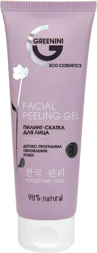 Пилинг-скатка для лица Greenini Facial peeling gel Шаг 5 #1