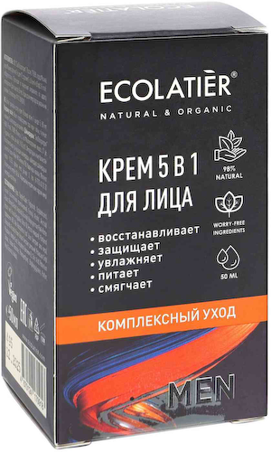 Крем для лица 5 в 1 Ecolatier Men Комплексный уход #1