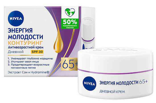 Крем для лица дневной NIVEA Энергия молодости Контуринг 65+ антивозрастной #1