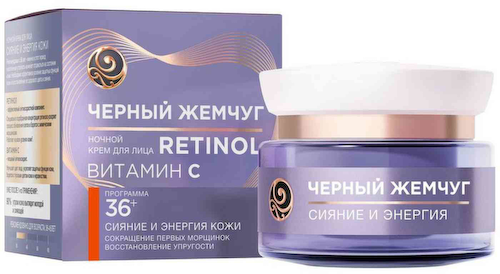 Крем для лица ночной Чёрный Жемчуг Retinol 36+ #1