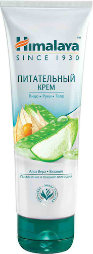 Крем для лица, рук и тела питательный Himalaya Алоэ вера и Витания #1